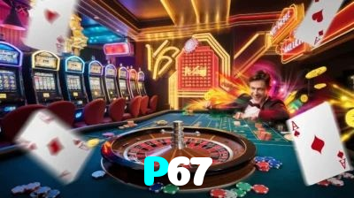 P67 casino presented on mobile device in Pakistan with slots and live games